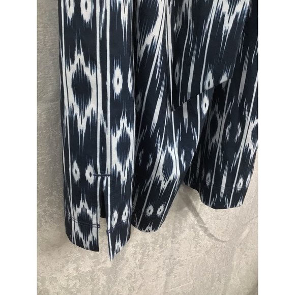 Athleta Ikat Strapless Anywhere Dress Size 2 Blue/White - Picture 3 of 11